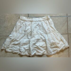 White Eyelet Women's Mini Skirt